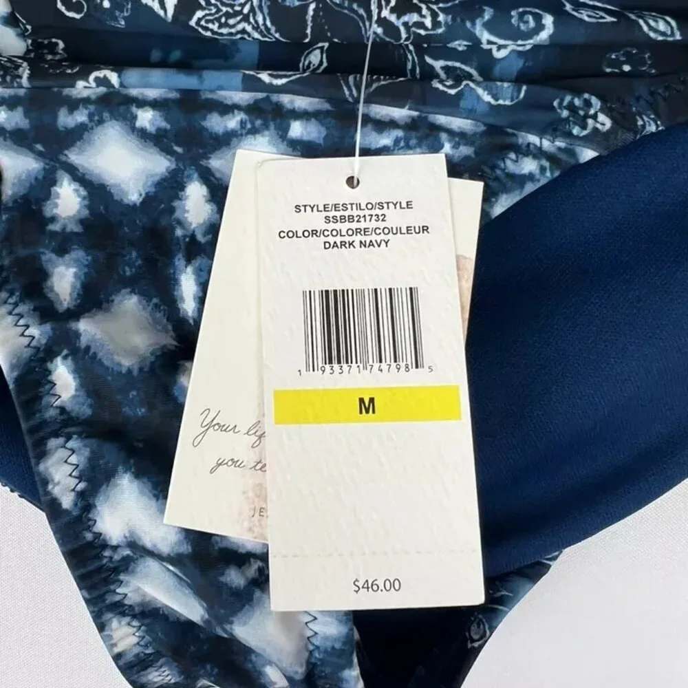 Jessica Simpson Women’s Blue Hipster Bikini Bottom Size M